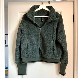 Athleta cropped teddy jacket